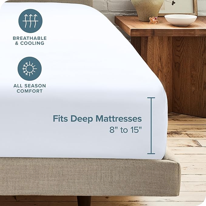 Bare Home 5-Pack Fitted Bottom Ultra-Soft Sheets Queen - Image 4