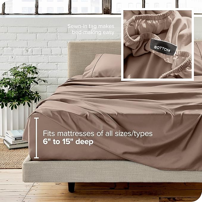 Bare Home Split Head Flex King Sheet Set - Image 6