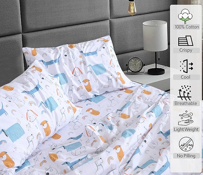 RUVANTI 100% Cotton Sheets – Twin Size Percale Bedding, Cooling & Breathable - Image 3