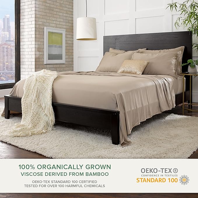 Pure Bamboo California King Sheets, Genuine 100% Organic Viscose Derived from - Image 2