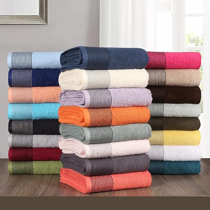 BELIZZI HOME 2 Pack Oversized Cotton Bath Towels, 28x55 inches - Image 5