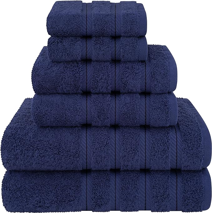 American Soft Linen Luxury 6 Piece Towel Set, 2 Bath Towels 2 Hand Towel 2 by AmericanSoftLinen