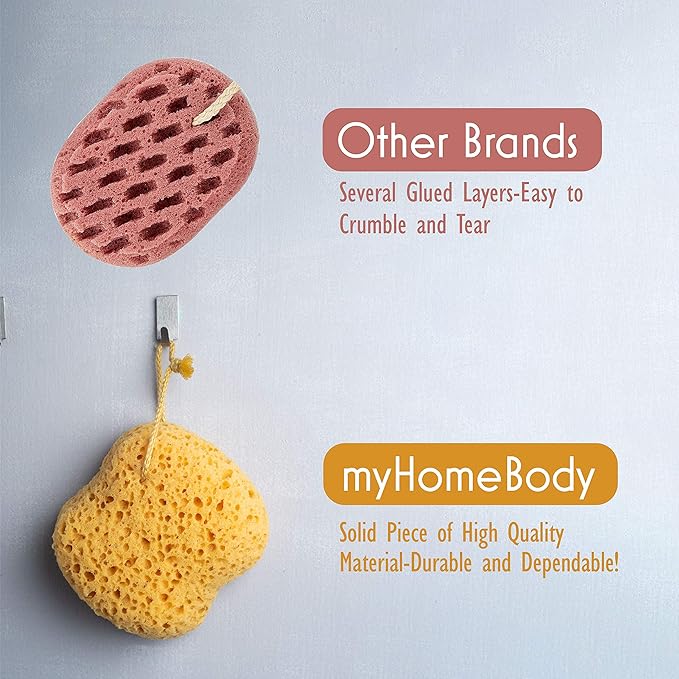 myHomeBody Bath Sponge, Foam Loofah, Body Scrubber - Image 7