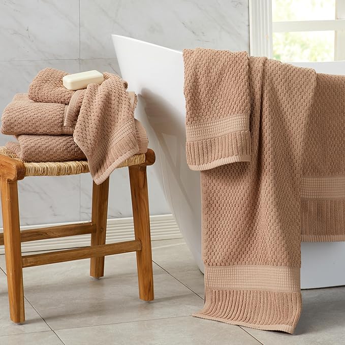 NY Loft 100% Cotton Towel Set 6 Piece Towel Set | Super Soft & Absorbent - Image 8