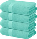 Avalon Towels Turquoise Bath Towels Set of 4 pcs, 100% Cotton Towel Absorbent by AvalonTowels