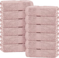 White Classic Pink Hand Towels for Bathroom Cotton Hand Towel Bulk for Gym by WhiteClassic