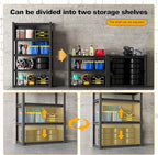 PLMFJQK 2 Sets Storage Shelves with Pegboard,59" W 24" D Heavy Duty Garage Shelving Units and Storage,Metal Shelving Adjustable Shelves,Garage Storage Rack,Industrial Utility Shelf Organization