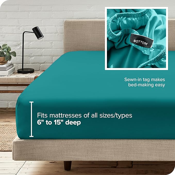 Bare Home Fitted Bottom Sheet King Size - Image 6