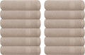 GLAMBURG Ultra Soft 12-Piece Washcloths Set 13x13-100% Ringspun Cotton by GLAMBURG