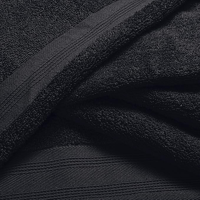 Ultra Soft 6 Pack Cotton Towel Set, Contains 2 Bath Towels 28x55 inch, 2 Hand - Image 2
