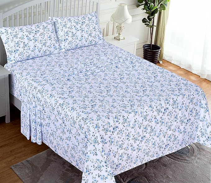 RUVANTI 100% Cotton Sheets – Queen Size Percale Bedding, Cooling & Breathable - Image 2