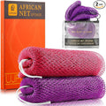 UJFQBH African Net Sponge Authentic 2-Pieces Exfoliating Body Scrubber by BuyNow