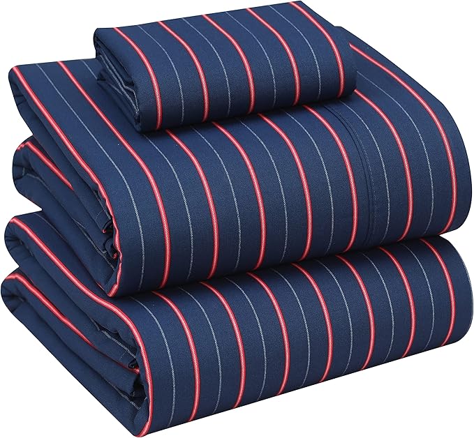 RUVANTI 100% Cotton Sheets – Twin XL Size Percale Bedding, Cooling & Breathable by Ruvanti