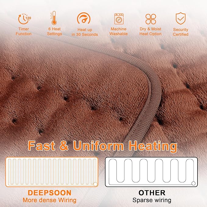 Deepsoon Heating Pad, Electric Heating Pads - Image 7