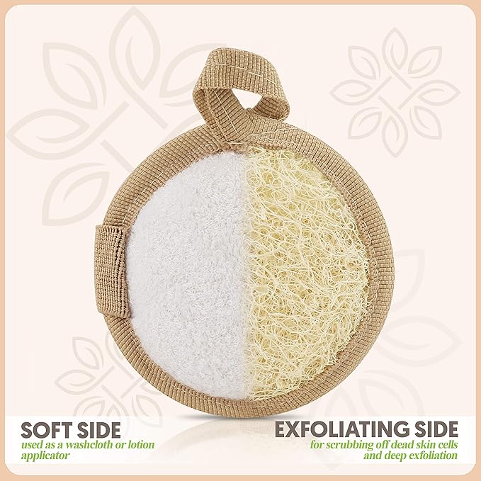Almooni Natural Loofah Exfoliating Facial Scrubber, Made - Image 4