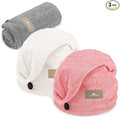 myHomeBody Hair Towel Wrap, Luxury Quick Drying Turban, Ultra Soft Absorbent Cap by myHomeBody