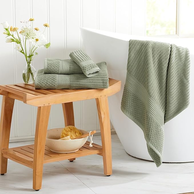 Springtree Home 100% Cotton Bath Towel Set of 4 | Super Soft & Absorbent - Image 5