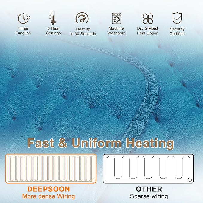 Deepsoon Heating Pad, Electric Heating Pads - Image 5