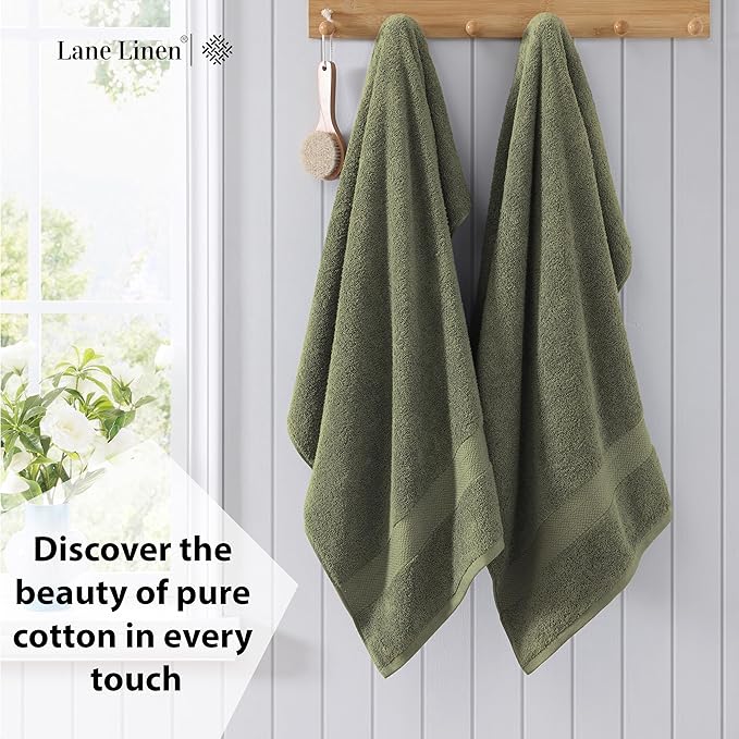 LANE LINEN 100% Ring Spun Cotton Luxury Bath Sheet 2 Pcs - Image 3