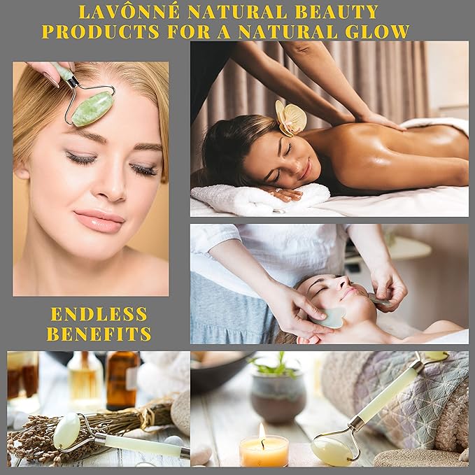 100% Authentic Jade Roller and Gua Sha Set - Image 6