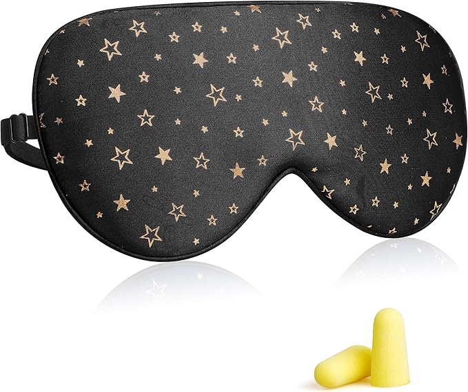 Silk Sleep Eye Mask for Men Women, Comfortable Super Soft Eye Mask by JersySlumber