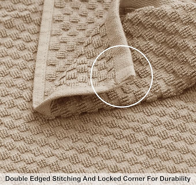 COTTON CRAFT Waffle 6 Piece Towel Set - Image 4