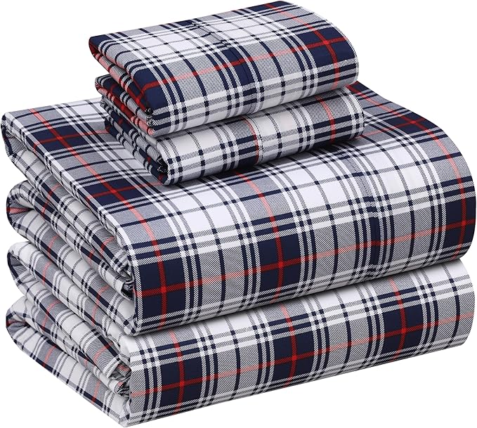 RUVANTI 100% Cotton Sheets – Queen Size Percale Bedding, Cooling & Breathable by Ruvanti