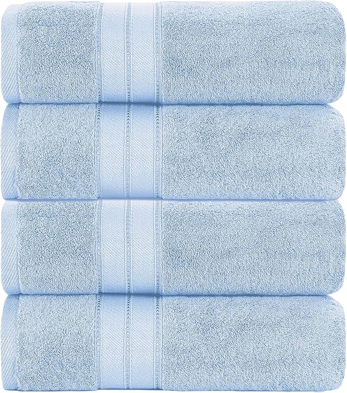 Modern Threads 4-Pack SpunLoft Bath Sheet White 35x68 - Image 2