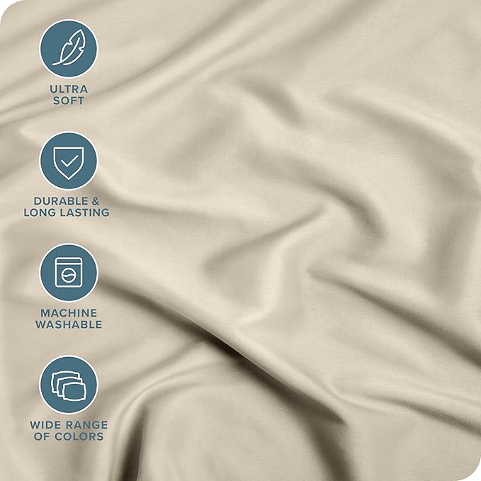 Bare Home 2-Pack Fitted Bottom Sheets Short Queen - Image 2