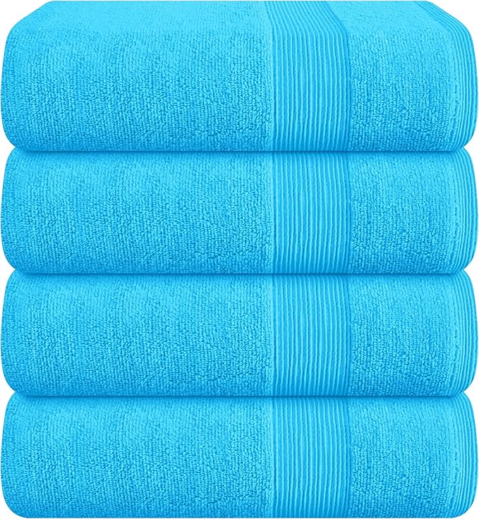 Belizzi Home 4 Pack Bath Towel Set 27x54, 100% Ring Spun Cotton, Ultra Soft by Unknown