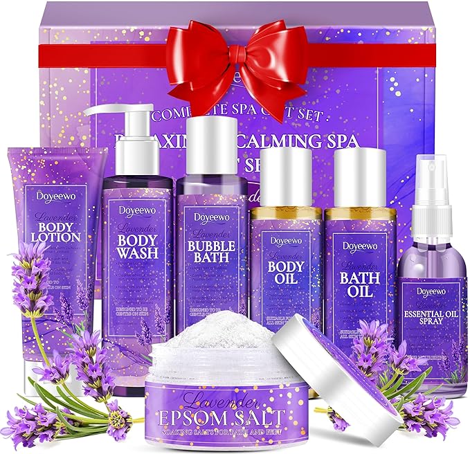 Spa Gifts for Women, Bath Body Care Wash Christmas Gifts Baskets for Women by DOYEEWO
