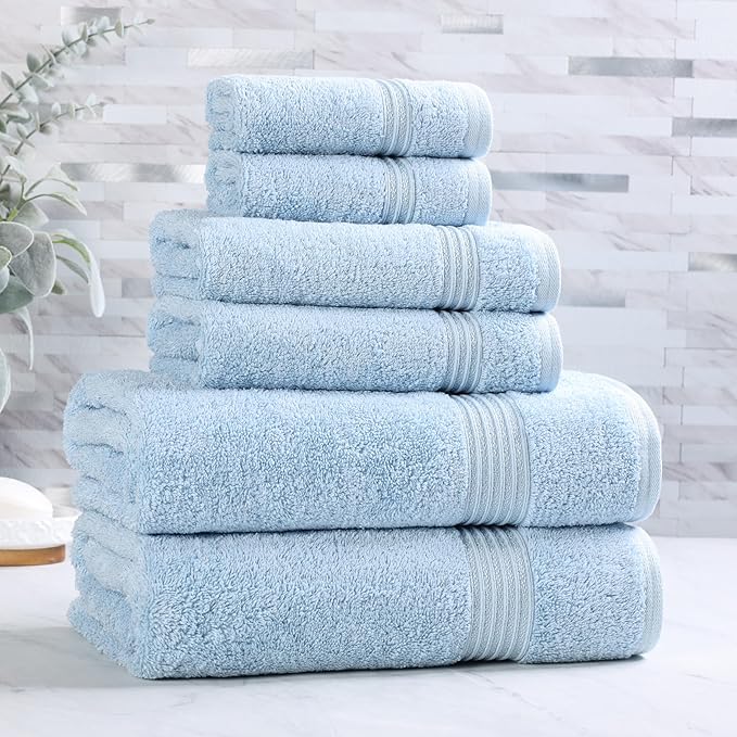 Superior Egyptian Cotton 6-Piece Towel Set, Bathroom Essentials, Towels - Image 2