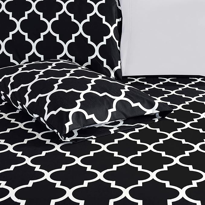Elegant Comfort Luxury Soft Bed Sheets Quatrefoil Pattern - Image 4