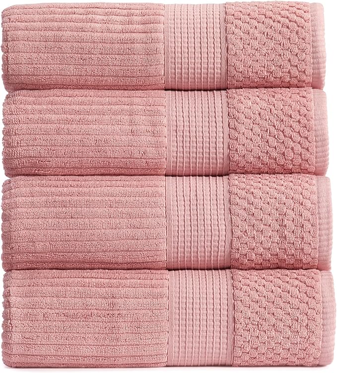 Springtree Home 100% Cotton Bath Towel Set of 4 | Super Soft & Absorbent by SpringtreeHome