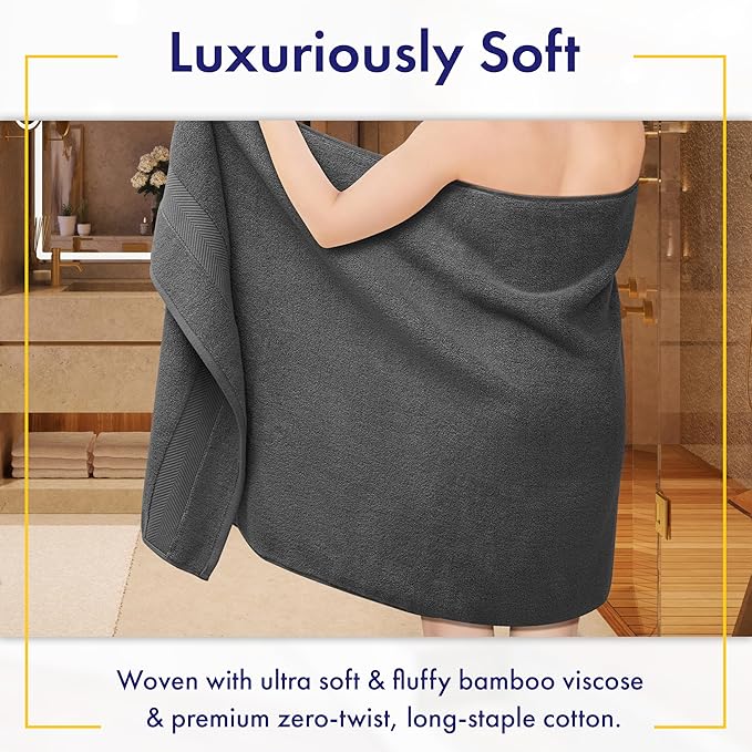Alusa Home Ultra Soft & Plush Viscose from Bamboo Bath Sheets - Image 2