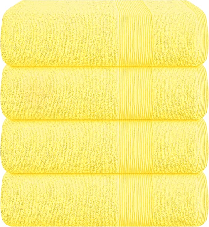 Belizzi Home 4 Pack Bath Towel Set 27x54, 100% Ring Spun Cotton, Ultra Soft by Unknown