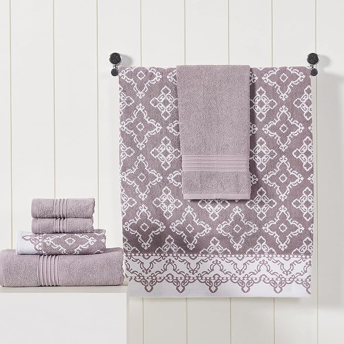 Modern Threads Charlize 6-Piece 100% Cotton Towel Set–Reversible Yarn Dyed - Image 2