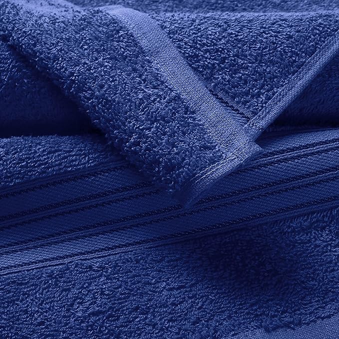 BOUTIQUO 6 Pack Cotton Towel Set, Contains 2 Bath Towels 28x55 inch, 2 Hand - Image 2