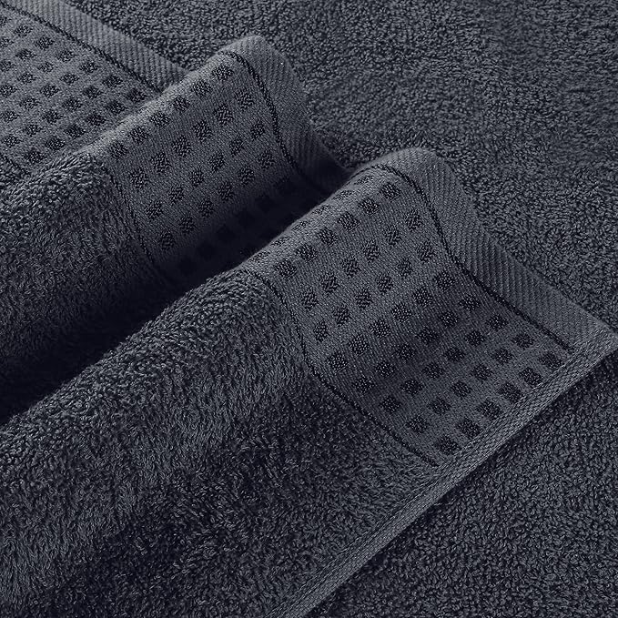 GLAMBURG 100% Cotton Ultra Soft 6 Pack Towel Set, Contains 2 Bath Towels 28x55 - Image 2
