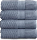 NY Loft 100% Cotton Bath Towel Set of 4 | Blue Towels | Oeko-TEX® Standard 100 by NYLoft