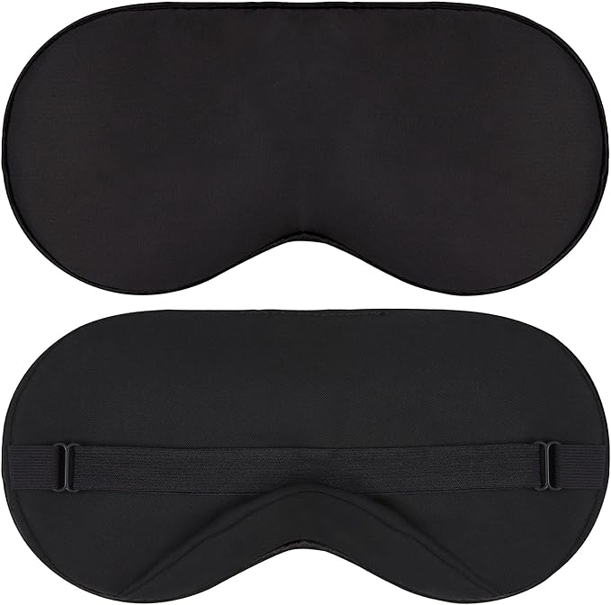 Sleep Mask - Black, 100% Tencel Derived from Natural Wood Pulp - Lightweight by VeganSilk