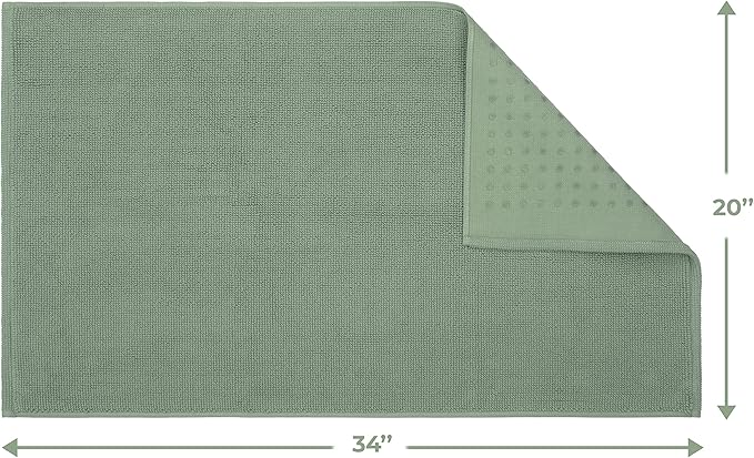 Cotton Paradise Bath Rug for Bathroom, 20x34 inch 100% Cotton Non Slip Bath Mat - Image 3