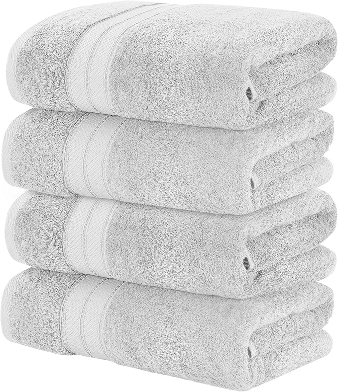 Modern Threads 4-Pack SpunLoft Bath Sheet White 35x71 by ModernThreads