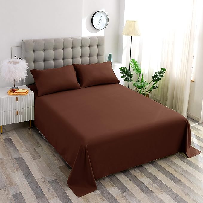 Sfoothome Flat Sheet Single, 1 Pack Solid Flat Sheet Smooth Touch Hotel Quality - Image 5
