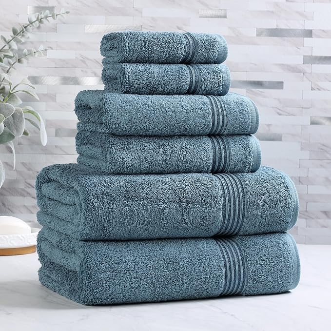 Superior Egyptian Cotton 6-Piece Towel Set, Bathroom Essentials, Towels - Image 2