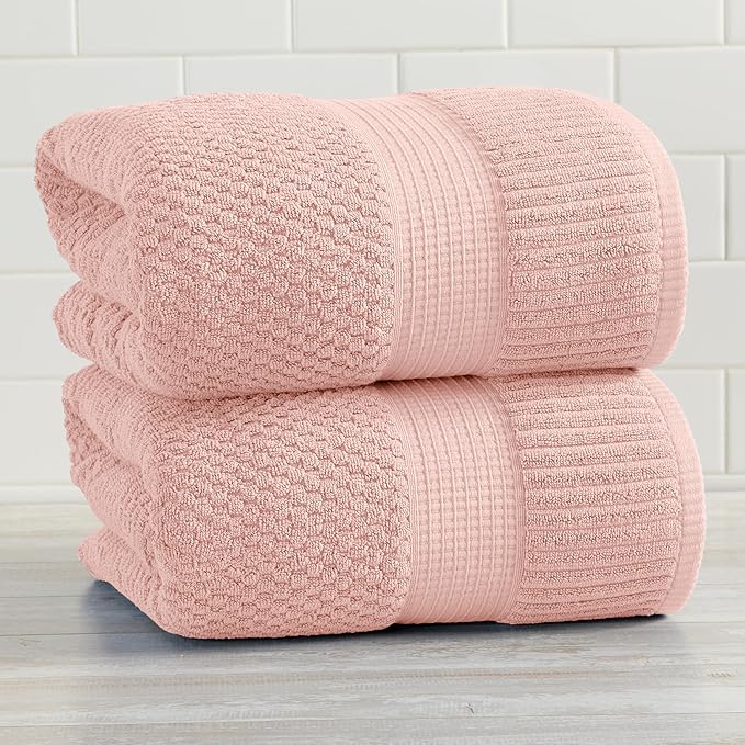 NY Loft 100% Cotton 2 Pack Bath Sheet Towel Set | Extra Large Oversize Bath - Image 8