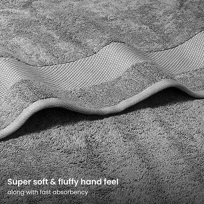 BIOWEAVES 100% Organic Cotton 700 GSM Plush Bath Towels 30" x 58" GOTS Certified - Image 3