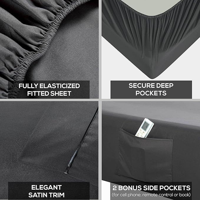 Mueller UltraTemp 6 PC Queen Sheet Set - Image 4