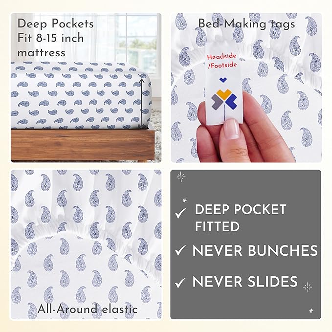 California Design Den Deep Pocket Twin Sheets Set - Image 5
