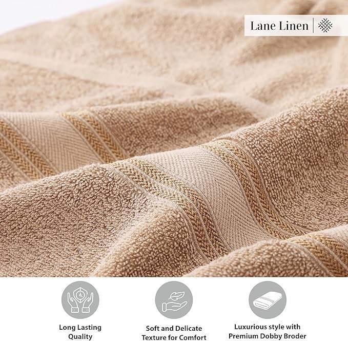 LANE LINEN 100% Cotton Bath Sheets Set of 4 - Image 8